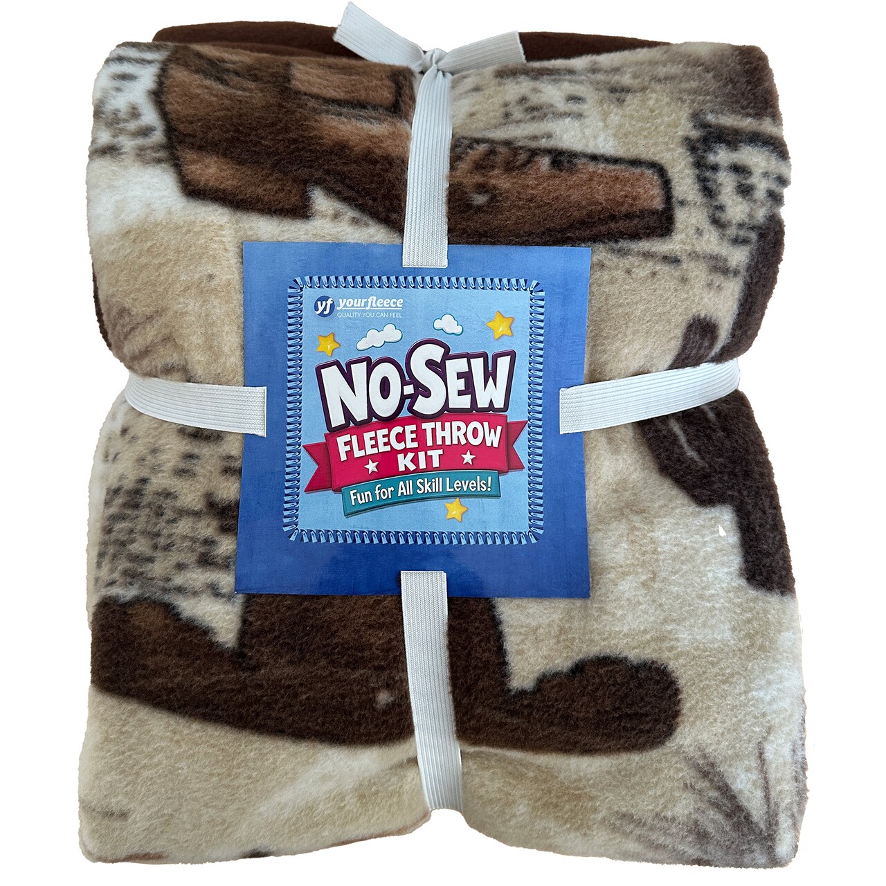 Old Wild West Anti-Pill Premium No-Sew Throw Fleece Fabric Kit
